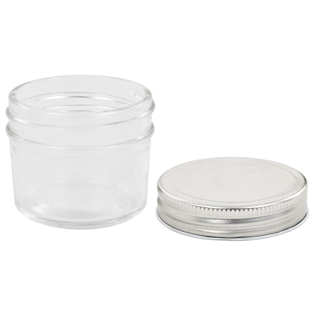 Jampotten met zilverkleurige deksels 48 st 110 ml glas is nu te koop bij PeponiXL, paradijselijk wonen!