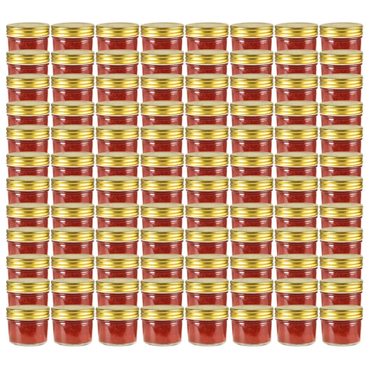Jampotten met goudkleurige deksels 96 st 110 ml glas is nu te koop bij PeponiXL, paradijselijk wonen!