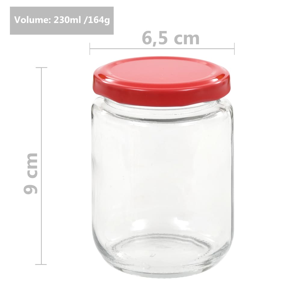 Jampotten met rode deksels 48 st 230 ml glas is nu te koop bij PeponiXL, paradijselijk wonen!