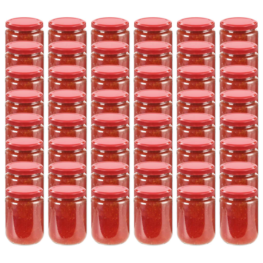 Jampotten met rode deksels 48 st 230 ml glas is nu te koop bij PeponiXL, paradijselijk wonen!