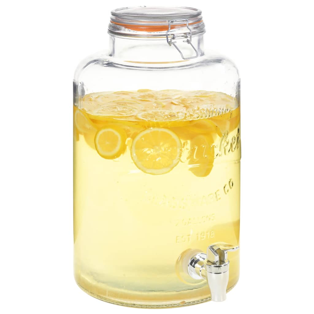 Waterdispenser XXL met kraan 8 L glas transparant is nu te koop bij PeponiXL, paradijselijk wonen!