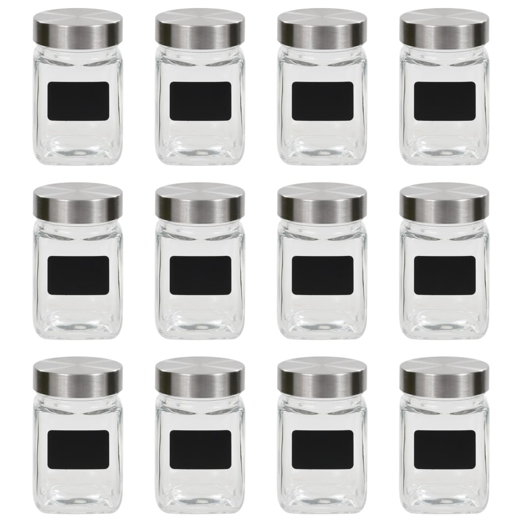 Opbergpotten met stickers 12 st 300 ml is nu te koop bij PeponiXL, paradijselijk wonen!