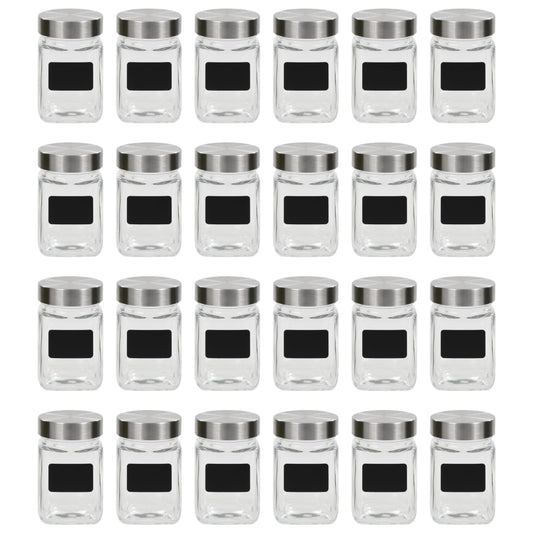 Opbergpotten met stickers 24 st 300 ml is nu te koop bij PeponiXL, paradijselijk wonen!