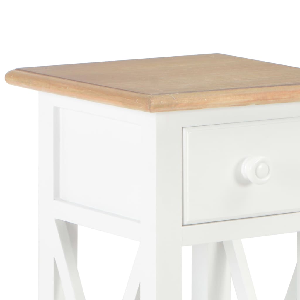 Bijzettafel 27x27x65,5 cm hout wit is nu te koop bij PeponiXL, paradijselijk wonen!