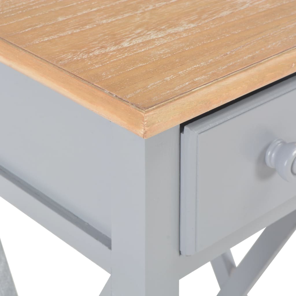 Bijzettafel 27x27x65,5 cm hout grijs is nu te koop bij PeponiXL, paradijselijk wonen!