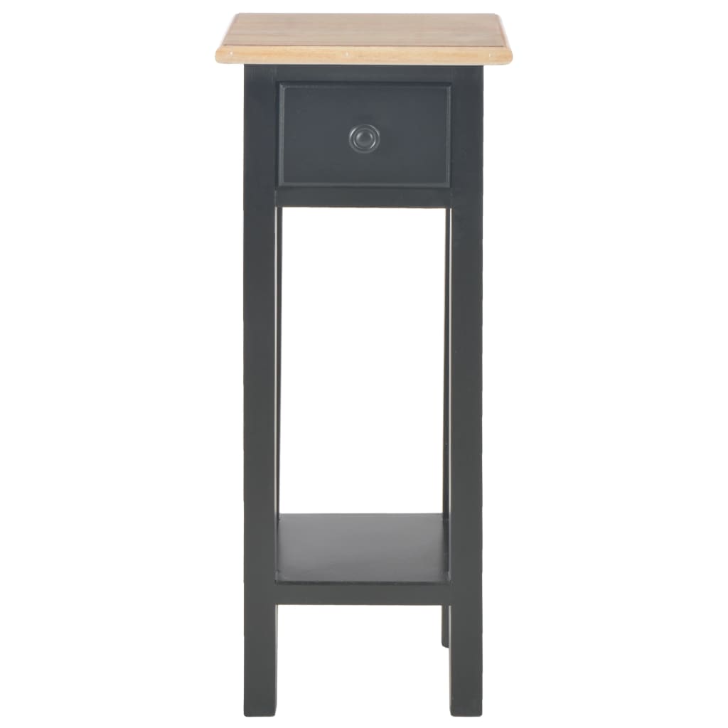 Bijzettafel 27x27x65,5 cm hout zwart is nu te koop bij PeponiXL, paradijselijk wonen!