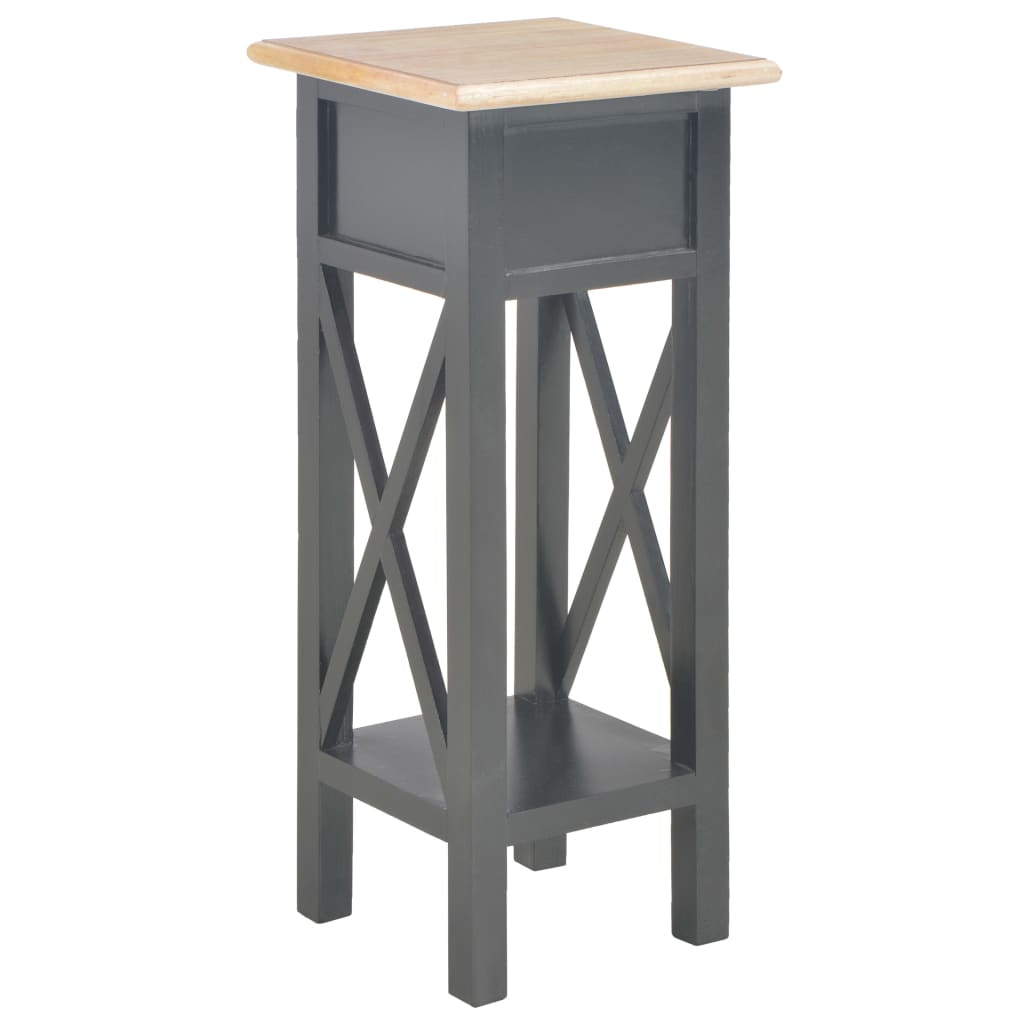 Bijzettafel 27x27x65,5 cm hout zwart is nu te koop bij PeponiXL, paradijselijk wonen!