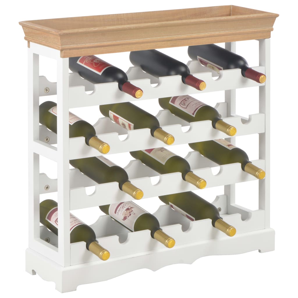 Wijnkast 70x22,5x70,5 cm MDF wit is nu te koop bij PeponiXL, paradijselijk wonen!