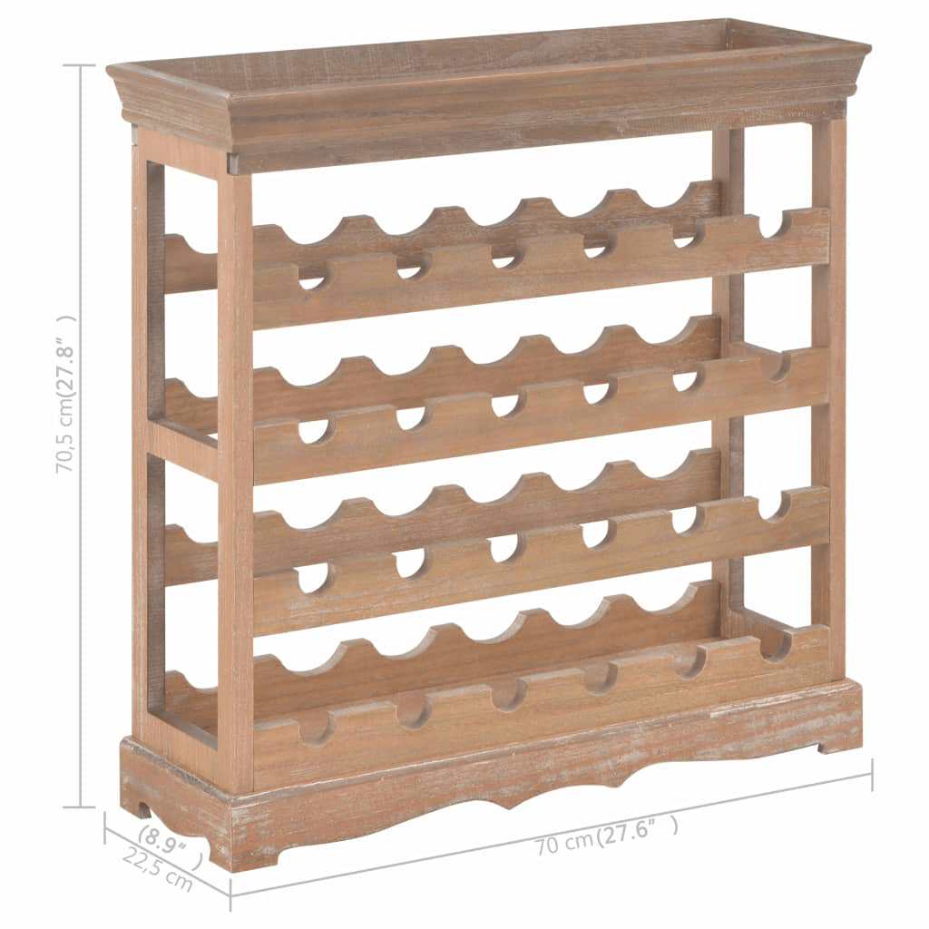 Wijnkast 70x22,5x70,5 cm mdf bruin is nu te koop bij PeponiXL, paradijselijk wonen!
