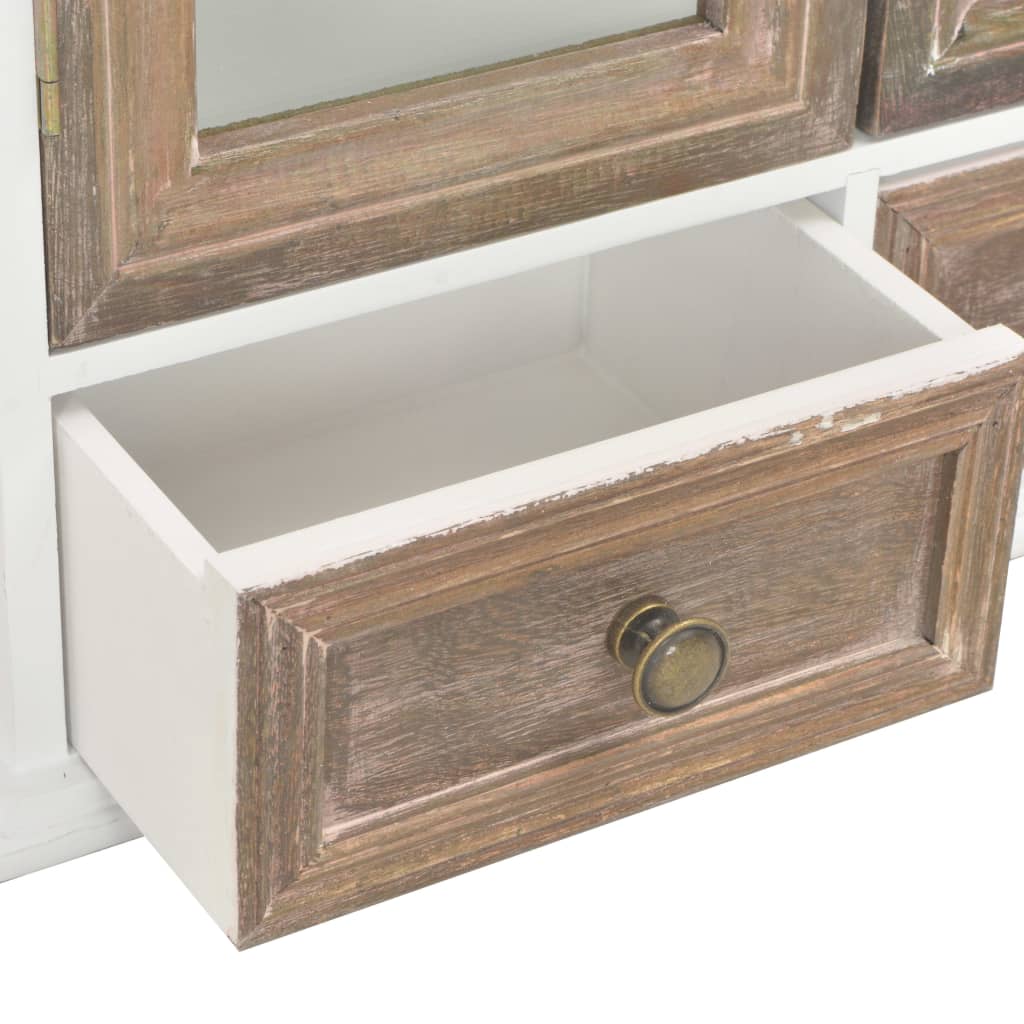 Wandkast 49x22x59 cm bewerkt hout wit is nu te koop bij PeponiXL, paradijselijk wonen!
