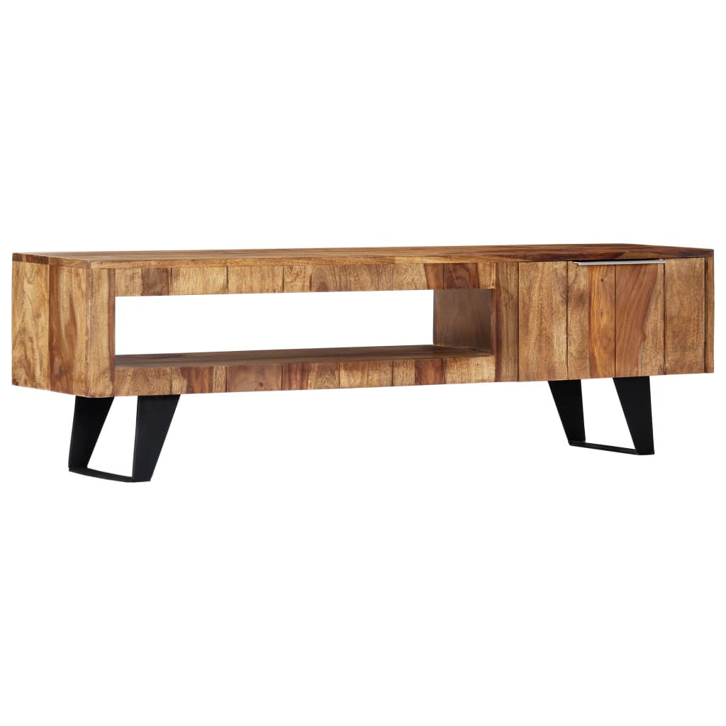 Tv meubel 140x30x40 massief acaciahout is nu te koop bij PeponiXL, paradijselijk wonen!