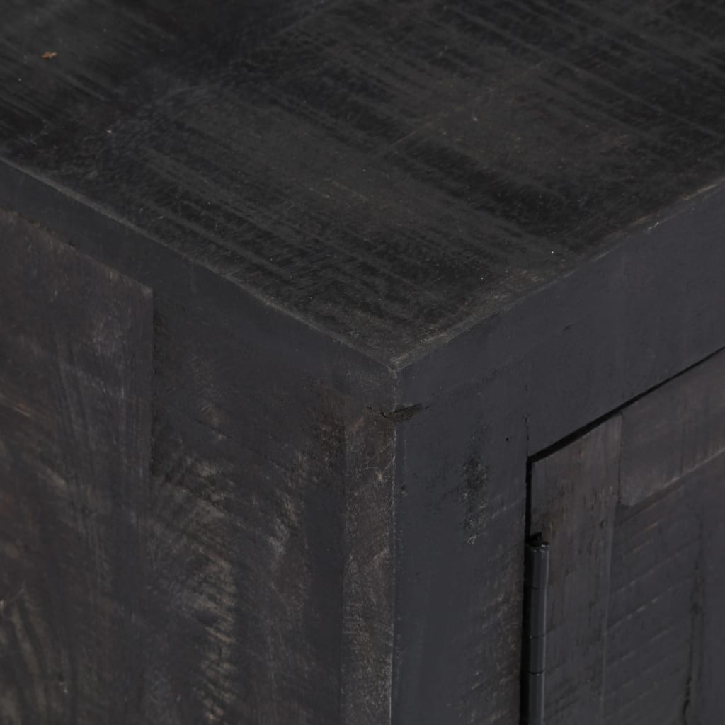 Tv-meubel 118x30x40 cm massief mangohout zwart is nu te koop bij PeponiXL, paradijselijk wonen!