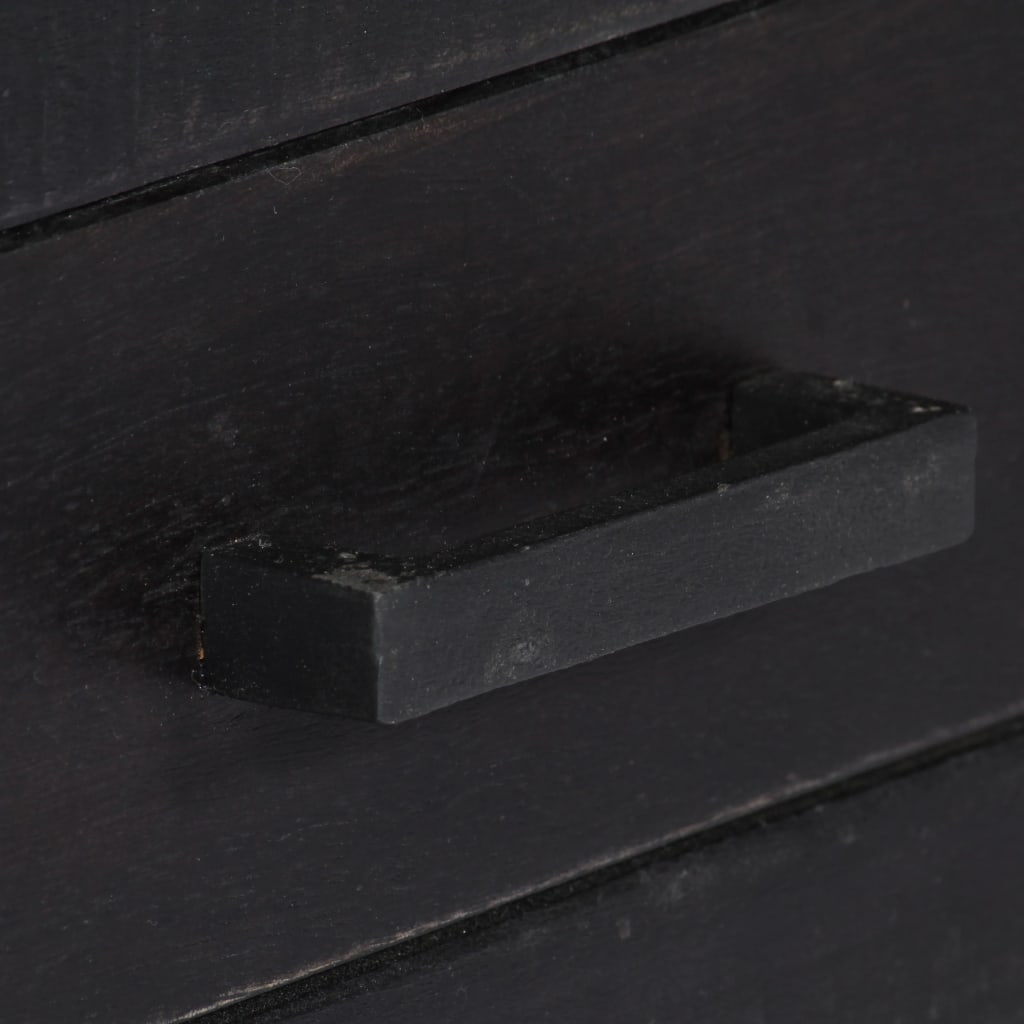 Tv-meubel 118x30x40 cm massief mangohout zwart is nu te koop bij PeponiXL, paradijselijk wonen!