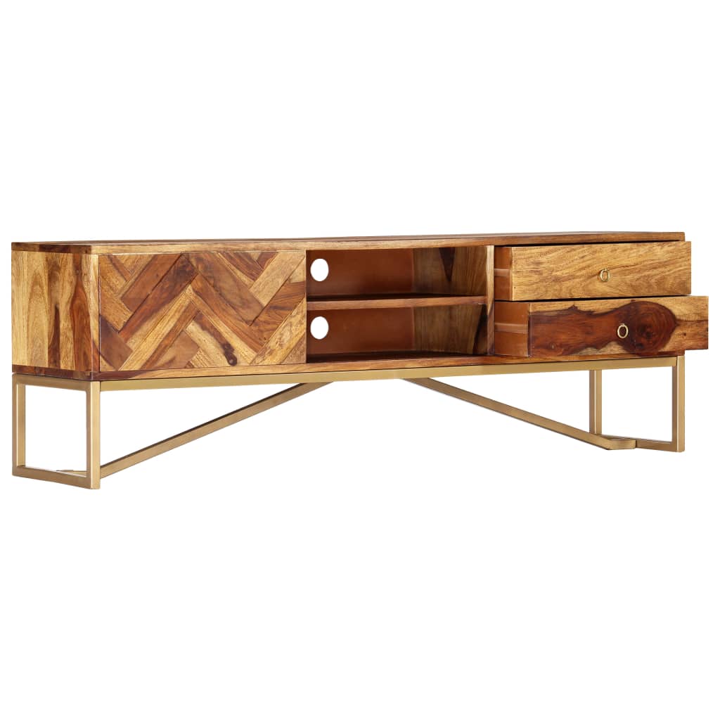 Tv-meubel 140x30x45 cm massief acaciahout is nu te koop bij PeponiXL, paradijselijk wonen!