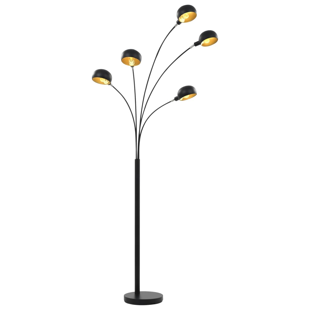 Lamp staand 5xE14 200 cm zwart en goud is nu te koop bij PeponiXL, paradijselijk wonen!