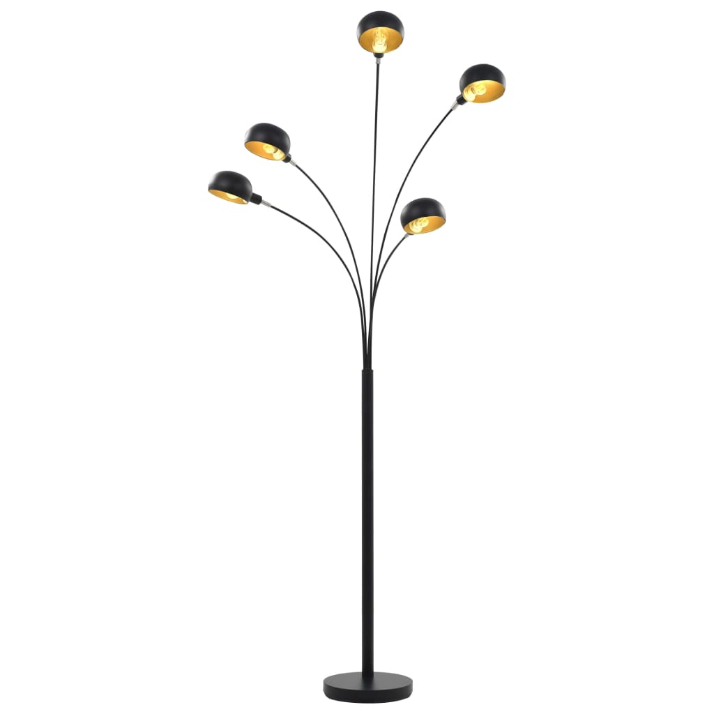 Lamp staand 5xE14 200 cm zwart en goud is nu te koop bij PeponiXL, paradijselijk wonen!