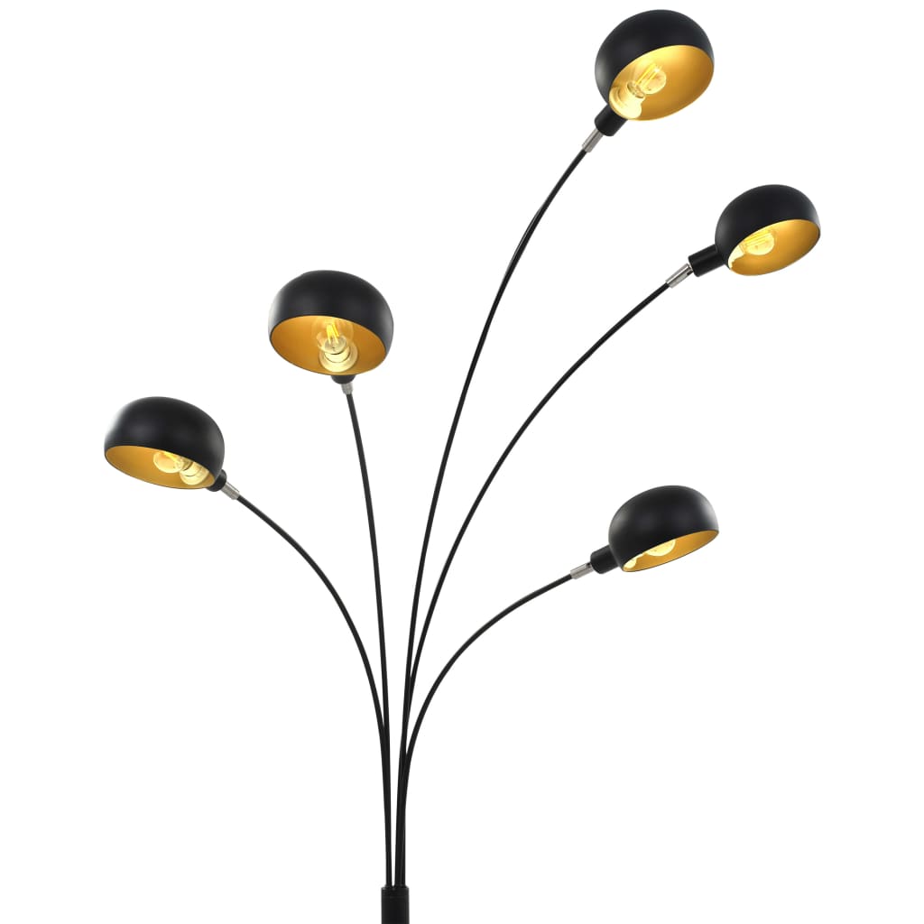 Lamp staand 5xE14 200 cm zwart en goud is nu te koop bij PeponiXL, paradijselijk wonen!