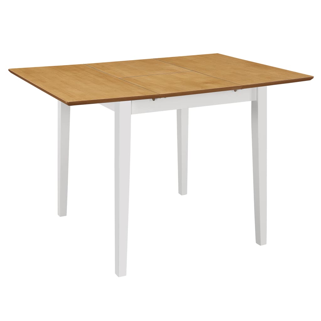 Eettafel verlengbaar (80-120)x80x74 cm MDF wit is nu te koop bij PeponiXL, paradijselijk wonen!