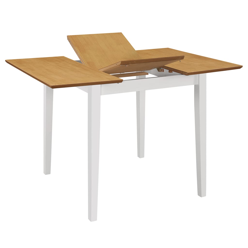 Eettafel verlengbaar (80-120)x80x74 cm MDF wit is nu te koop bij PeponiXL, paradijselijk wonen!