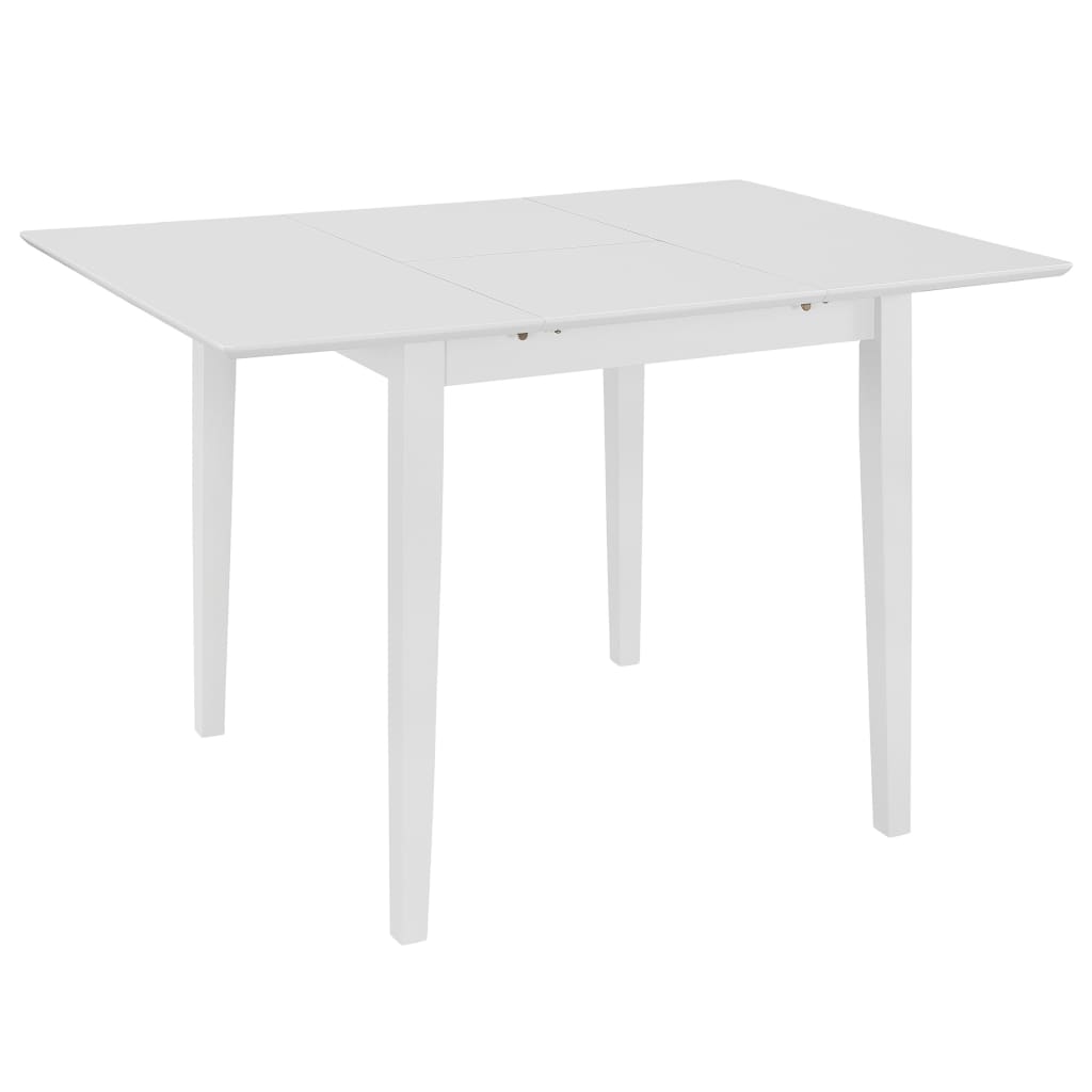 Eettafel verlengbaar (80-120)x80x74 cm MDF wit is nu te koop bij PeponiXL, paradijselijk wonen!