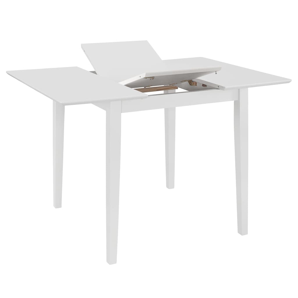 Eettafel verlengbaar (80-120)x80x74 cm MDF wit is nu te koop bij PeponiXL, paradijselijk wonen!