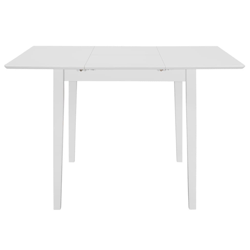 Eettafel verlengbaar (80-120)x80x74 cm MDF wit is nu te koop bij PeponiXL, paradijselijk wonen!