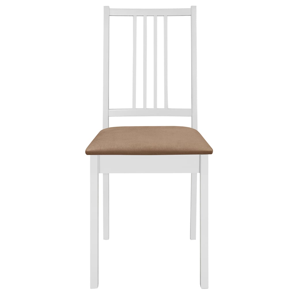 Eetkamerstoelen met kussens 2 st massief hout wit is nu te koop bij PeponiXL, paradijselijk wonen!