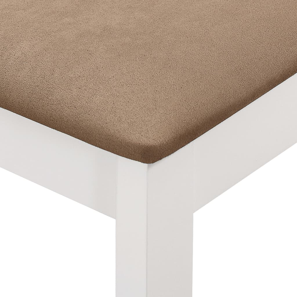 Eetkamerstoelen met kussens 4 st massief hout wit is nu te koop bij PeponiXL, paradijselijk wonen!