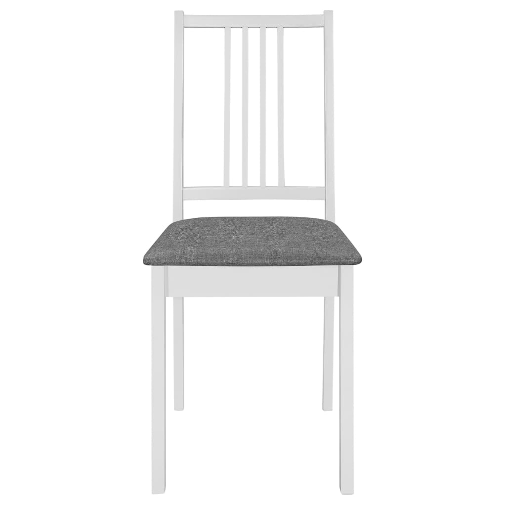 Eetkamerstoelen met kussens 2 st massief hout wit is nu te koop bij PeponiXL, paradijselijk wonen!