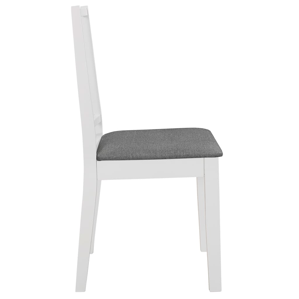 Eetkamerstoelen met kussens 2 st massief hout wit is nu te koop bij PeponiXL, paradijselijk wonen!