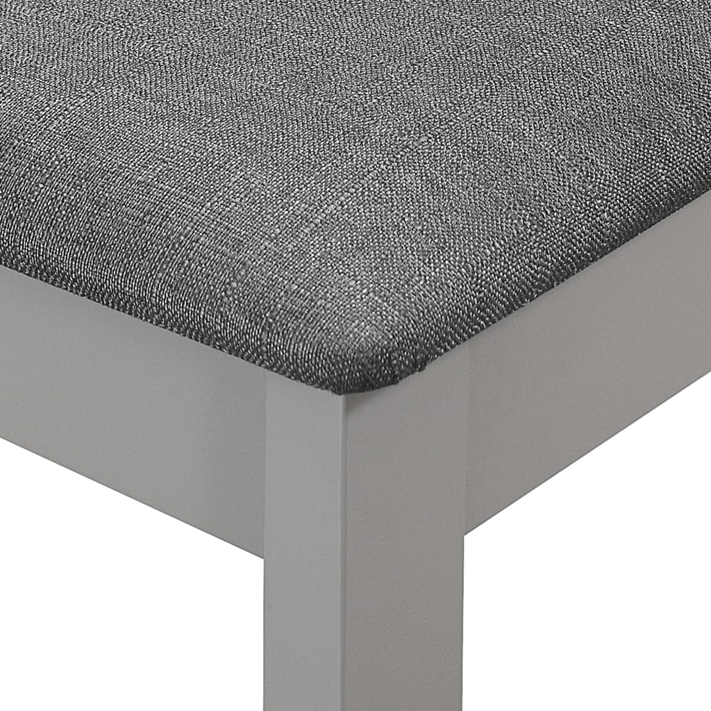 Eetkamerstoelen met kussens 4 st massief hout grijs is nu te koop bij PeponiXL, paradijselijk wonen!
