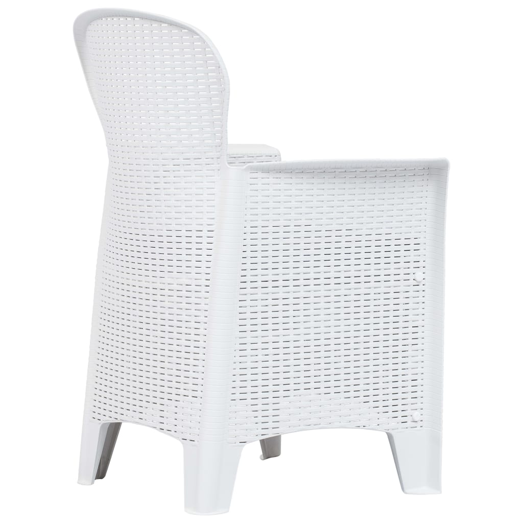 7-delige Tuinset rattan-look kunststof wit is nu te koop bij PeponiXL, paradijselijk wonen!
