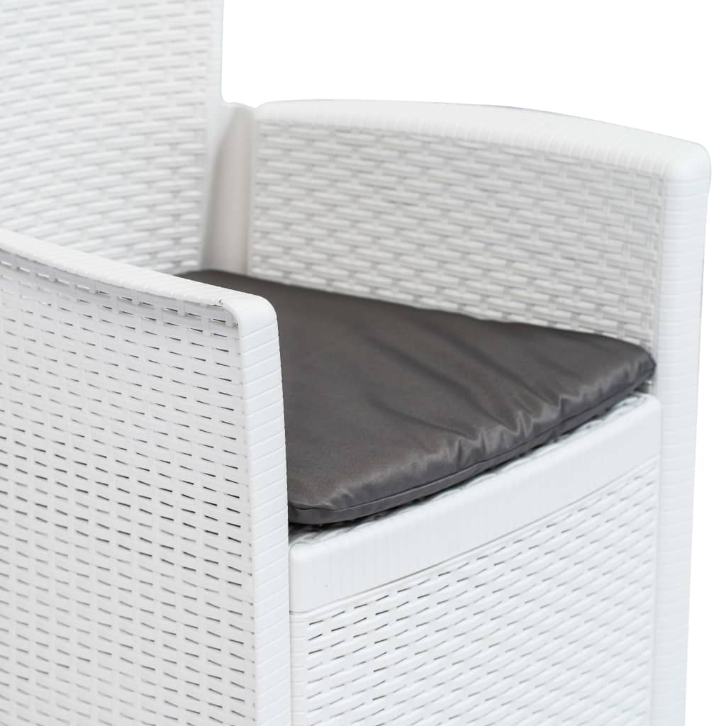 7-delige Tuinset rattan-look kunststof wit is nu te koop bij PeponiXL, paradijselijk wonen!