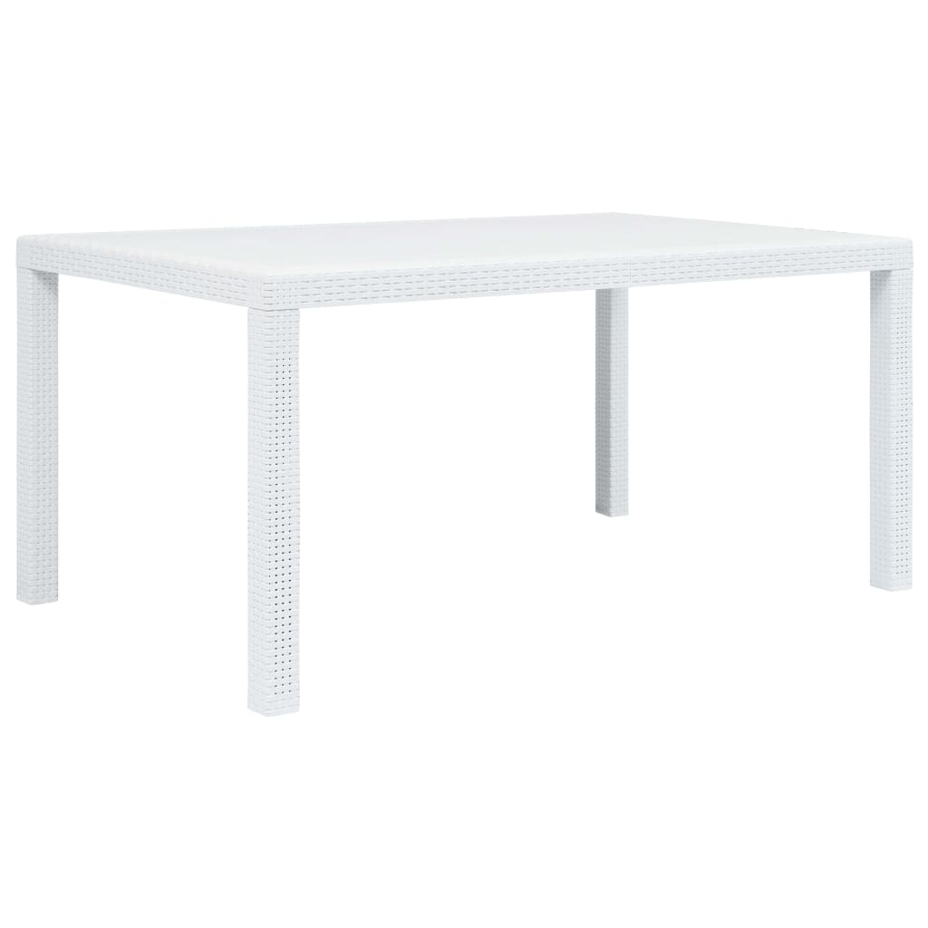 7-delige Tuinset rattan-look kunststof wit is nu te koop bij PeponiXL, paradijselijk wonen!