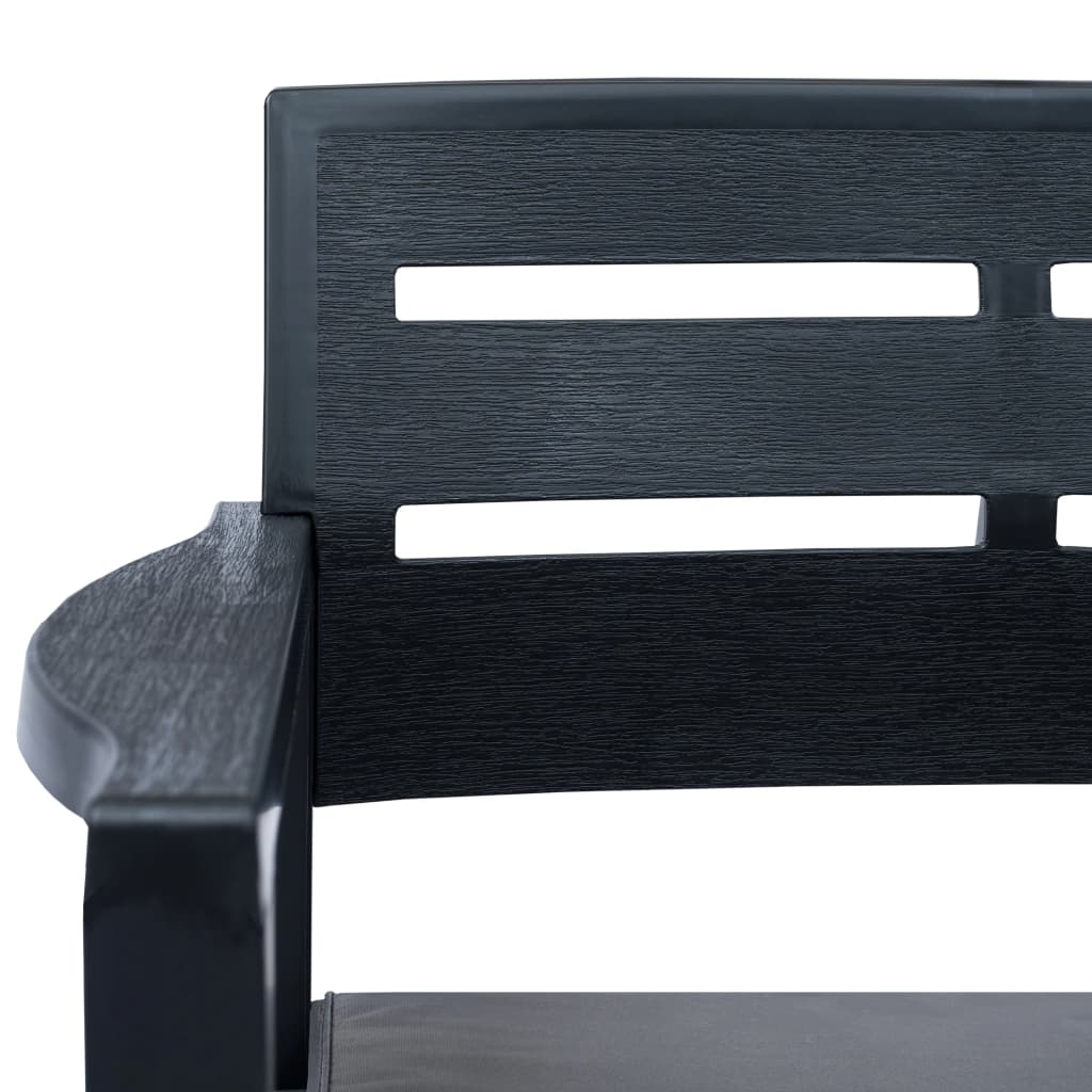 4-delige Loungeset kunststof antraciet is nu te koop bij PeponiXL, paradijselijk wonen!