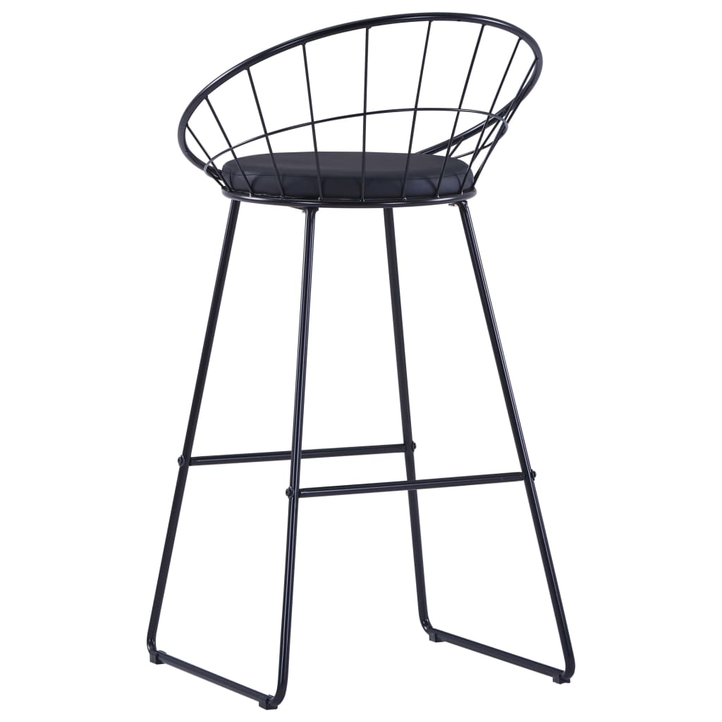 Barstoelen 2 st kunstleer zwart is nu te koop bij PeponiXL, paradijselijk wonen!