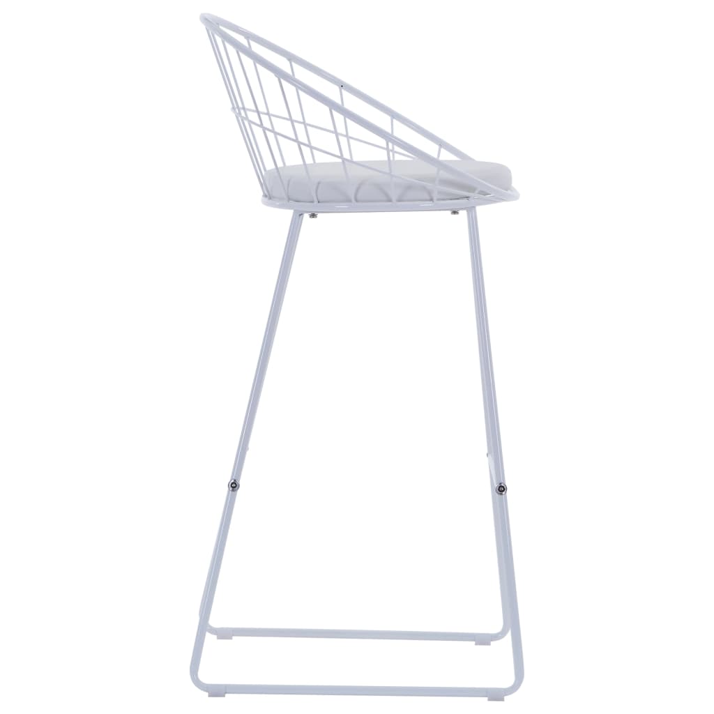 Barstoelen 2 st kunstleer wit is nu te koop bij PeponiXL, paradijselijk wonen!