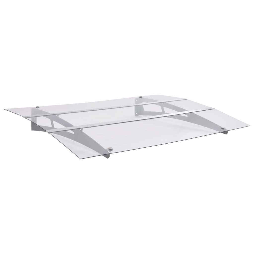 Deurluifel 120x90 cm polycarbonaat zilverkleurig en transparant is nu te koop bij PeponiXL, paradijselijk wonen!