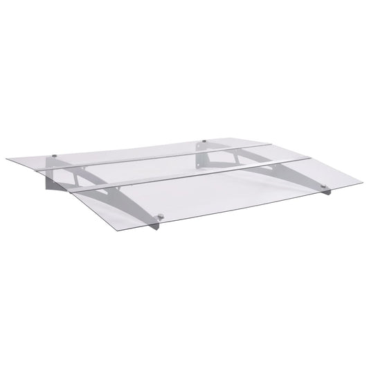 Deurluifel 120x90 cm polycarbonaat zilverkleurig en transparant is nu te koop bij PeponiXL, paradijselijk wonen!