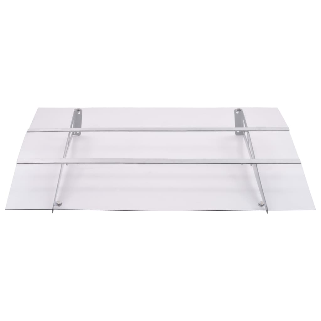 Deurluifel 120x90 cm polycarbonaat zilverkleurig en transparant is nu te koop bij PeponiXL, paradijselijk wonen!