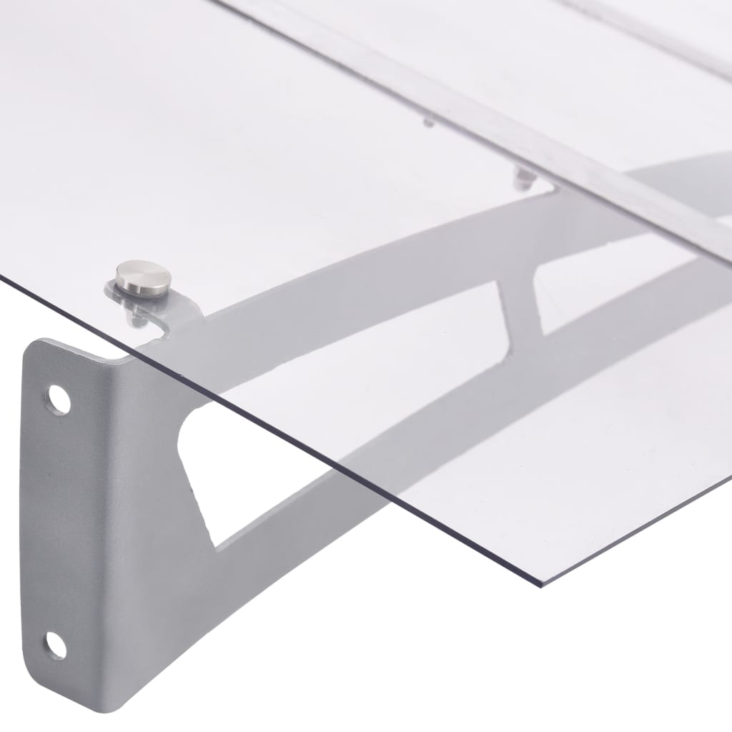 Deurluifel 120x90 cm polycarbonaat zilverkleurig en transparant is nu te koop bij PeponiXL, paradijselijk wonen!