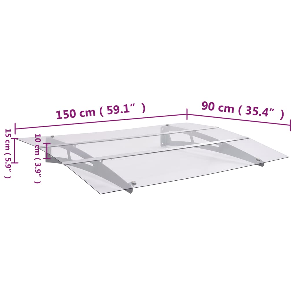 Deurluifel 150x90 cm PET zilverkleurig en transparant is nu te koop bij PeponiXL, paradijselijk wonen!