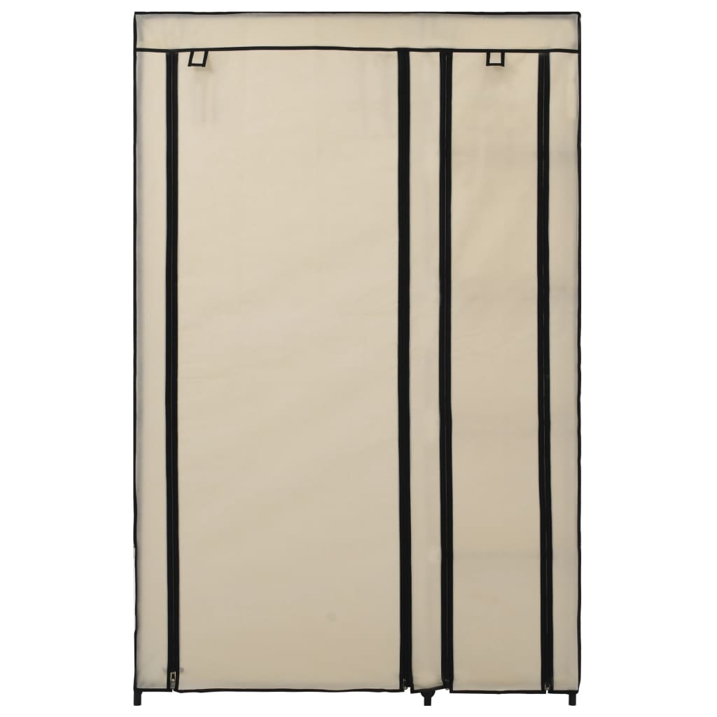 Kledingkasten opvouwbaar 2 st 110x45x175 cm stof crème is nu te koop bij PeponiXL, paradijselijk wonen!