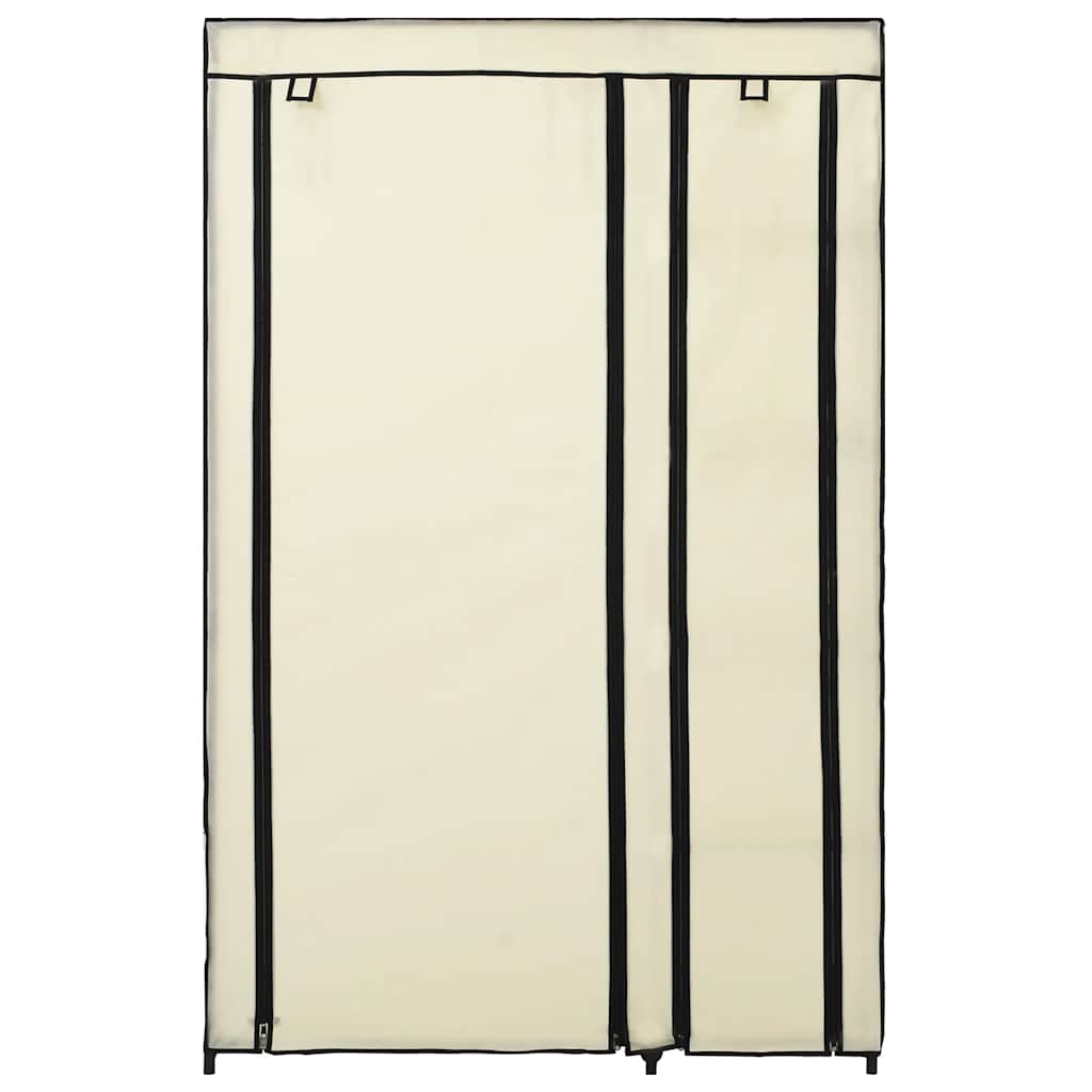 Kledingkasten opvouwbaar 2 st 110x45x175 cm stof crème is nu te koop bij PeponiXL, paradijselijk wonen!