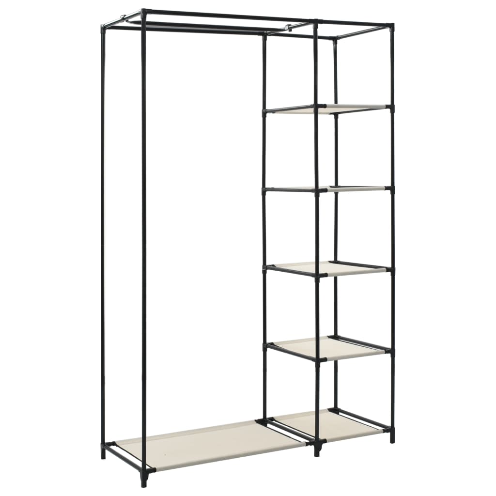 Kledingkasten opvouwbaar 2 st 110x45x175 cm stof crème is nu te koop bij PeponiXL, paradijselijk wonen!