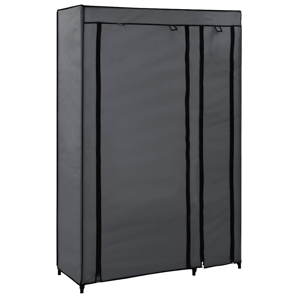 Kledingkasten opvouwbaar 2 st 110x45x175 cm stof grijs is nu te koop bij PeponiXL, paradijselijk wonen!