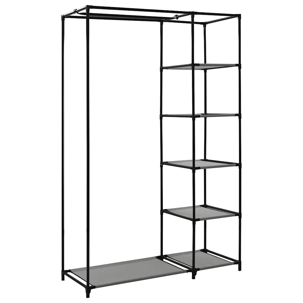 Kledingkasten opvouwbaar 2 st 110x45x175 cm stof grijs is nu te koop bij PeponiXL, paradijselijk wonen!