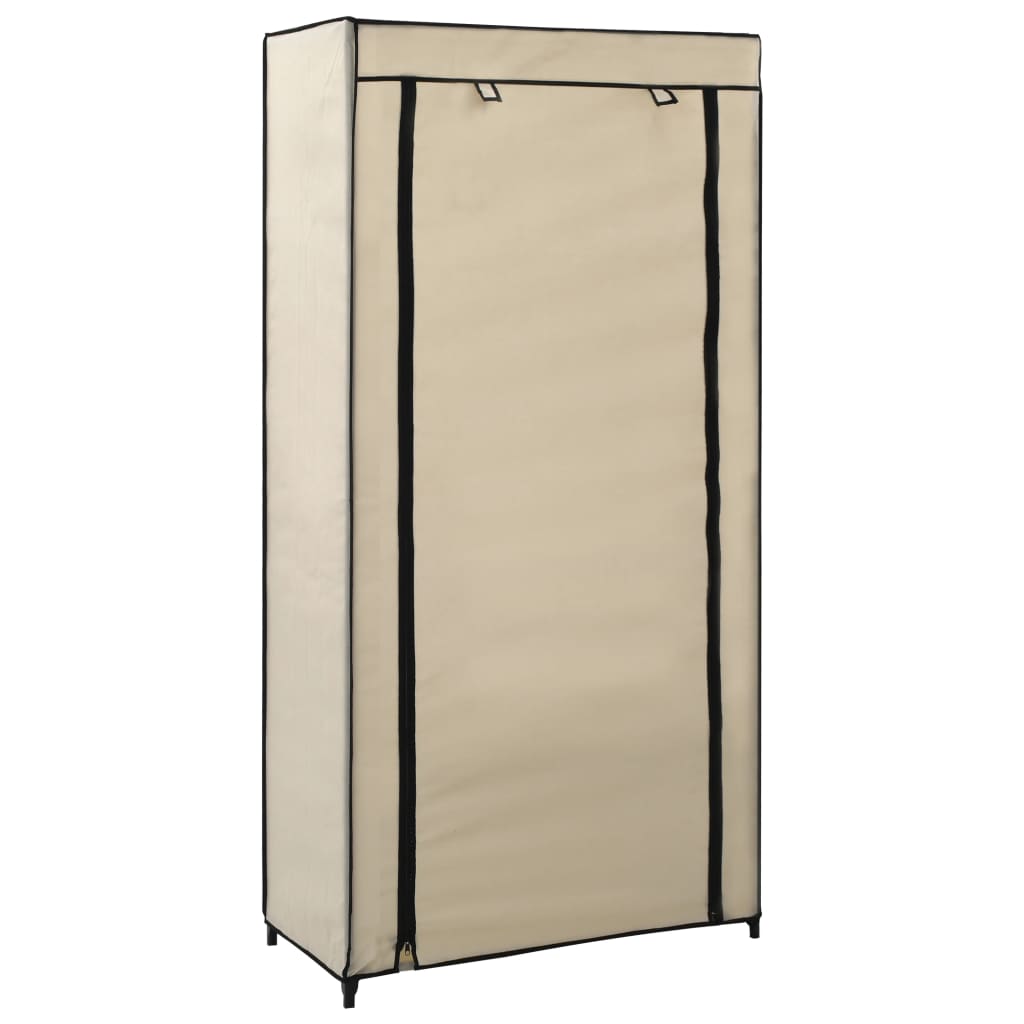 Schoenenkast met hoes 58x28x106 cm stof crème is nu te koop bij PeponiXL, paradijselijk wonen!