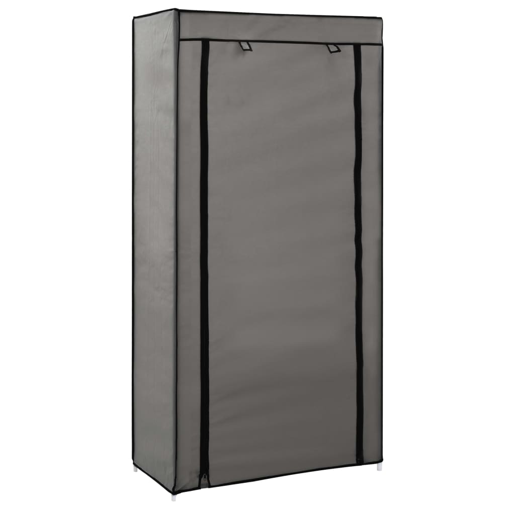 Schoenenkast met hoes 58x28x106 cm stof grijs is nu te koop bij PeponiXL, paradijselijk wonen!