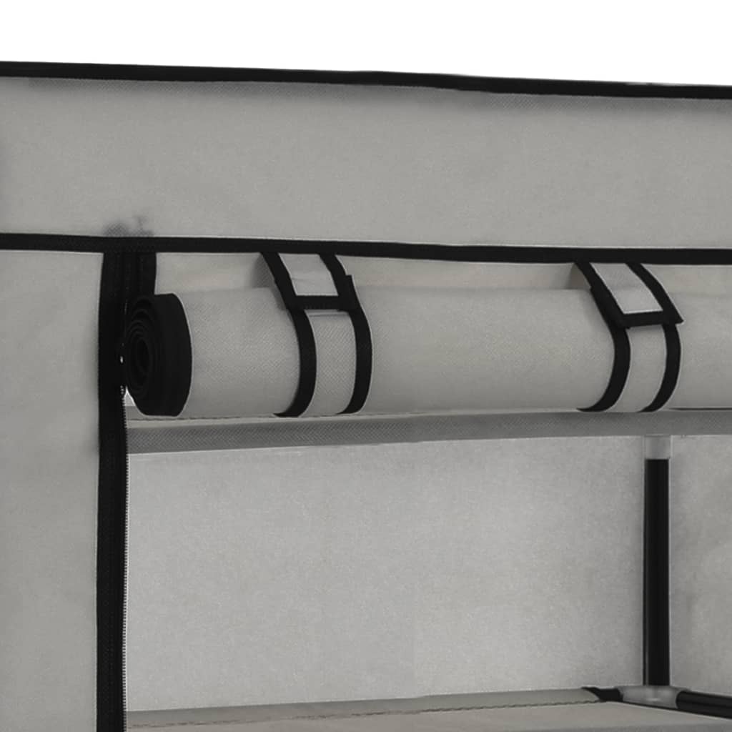 Schoenenkast met hoes 58x28x106 cm stof grijs is nu te koop bij PeponiXL, paradijselijk wonen!